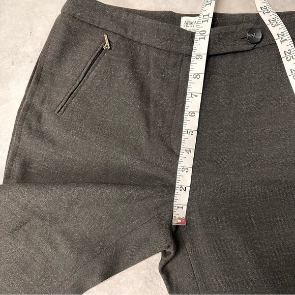 Armani Collezioni Women’s Size 8 Brown Wide Leg Trousers Virgin-Wool - Picture 11 of 14